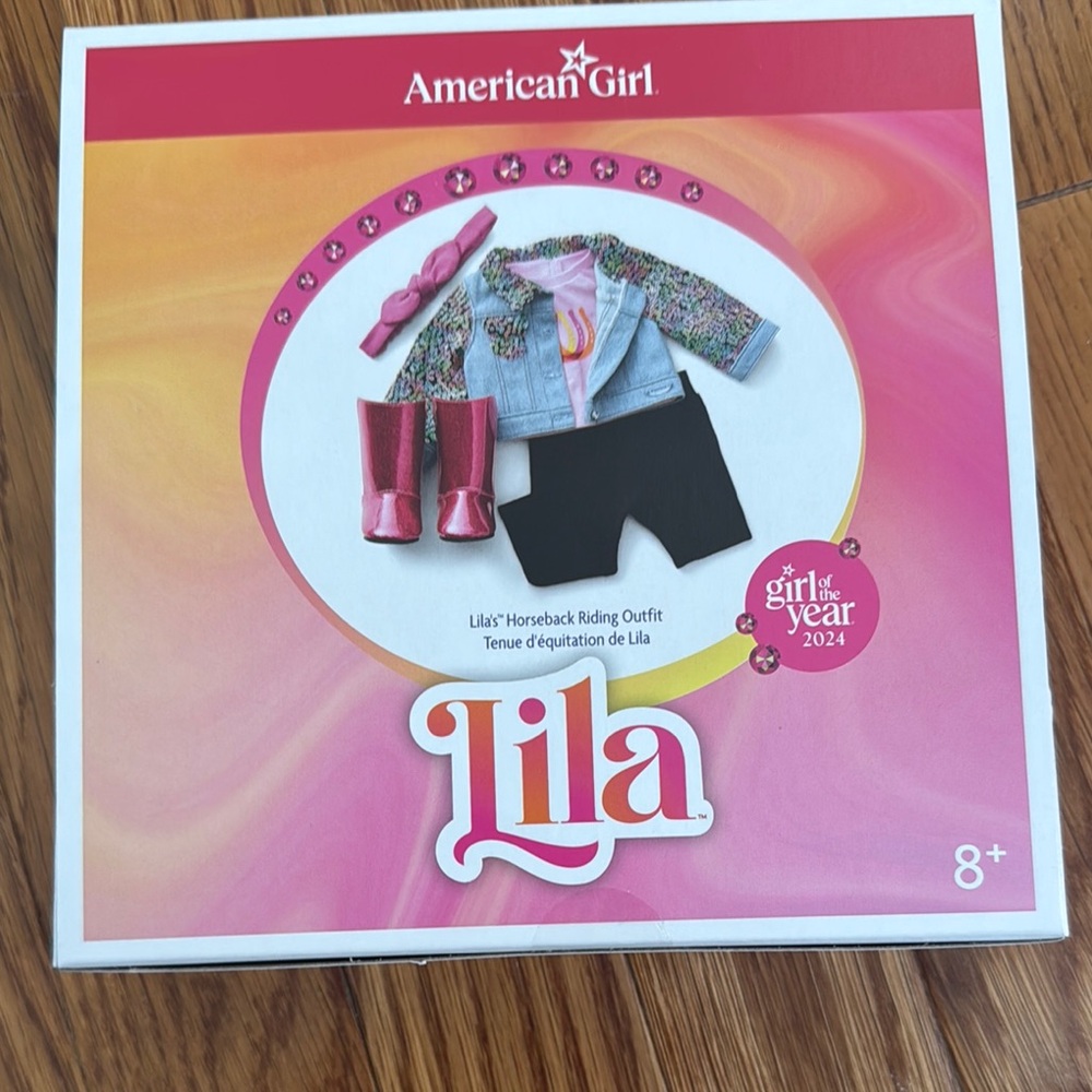 American Girl Lila's Horseback Riding Outfit - Pink and Black NEW unopened box